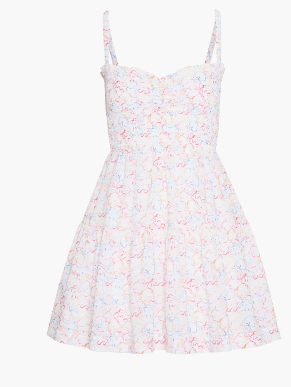 Hill House Home The Rebecca Mini Nap Dress in Camo Fish White Multi Size XL - Picture 10 of 11